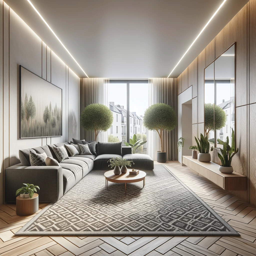 Dar Uzun Oturma Odası Dekorasyonu