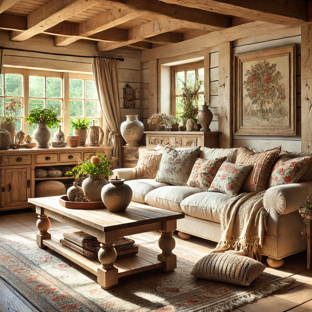 Country Oturma Odası Dekorasyonu