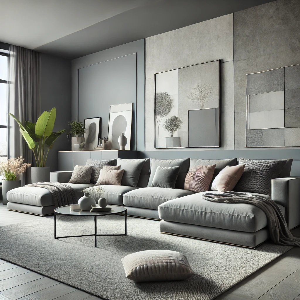 Gri Oturma Odası Dekorasyon Örnekleri
