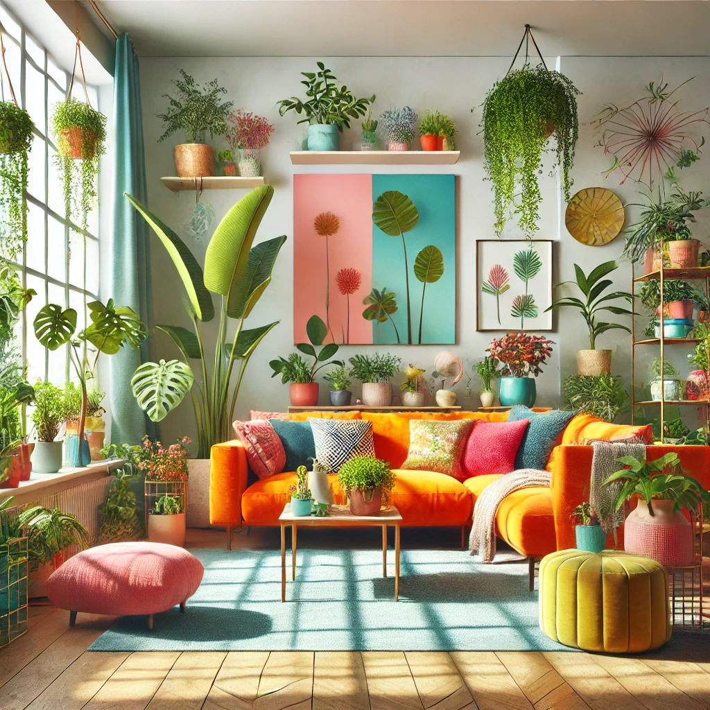 Renkli Oturma Odası Dekorasyonu