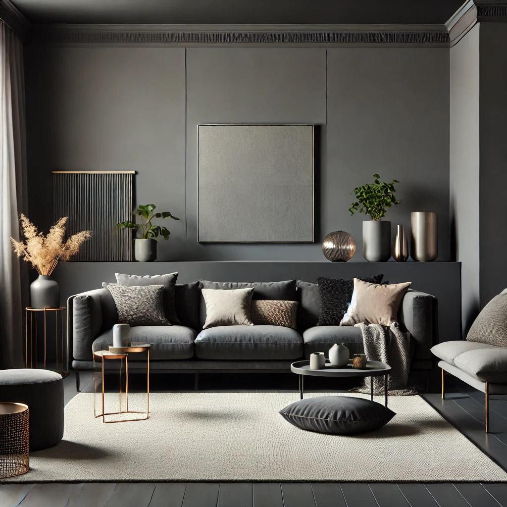Antrasit Salon Dekorasyonu