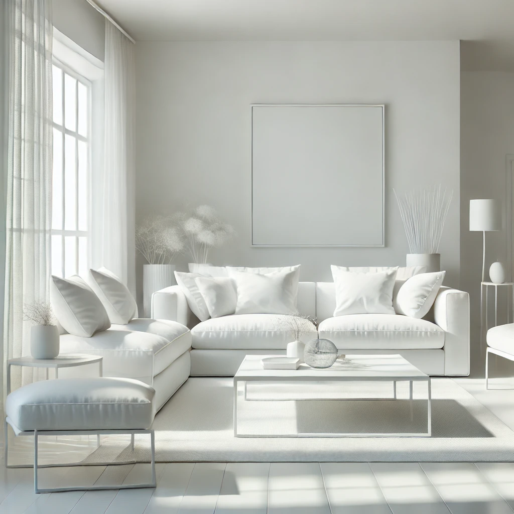 Beyaz Salon Dekorasyonu