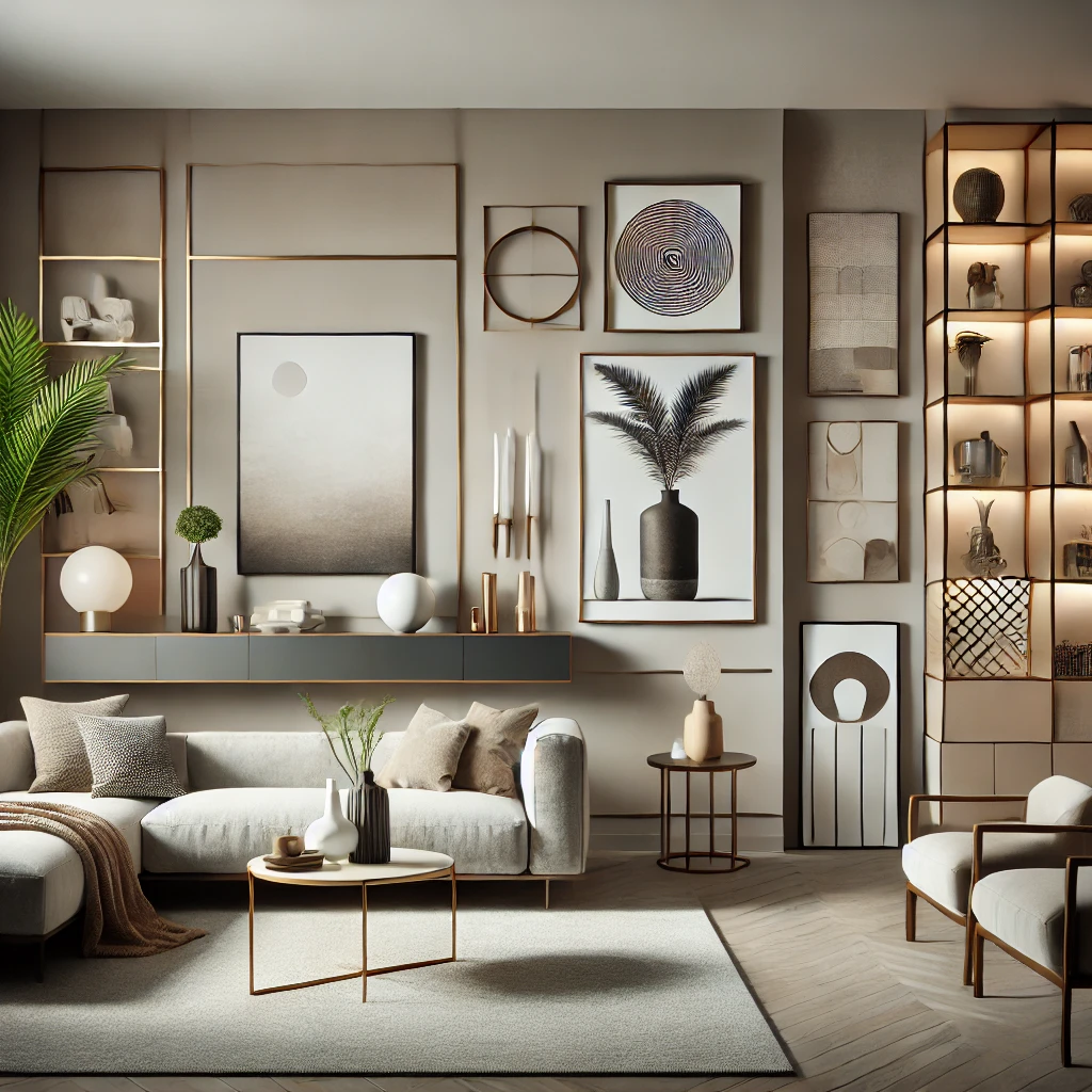 Modern Salon Duvar Dekorasyonu