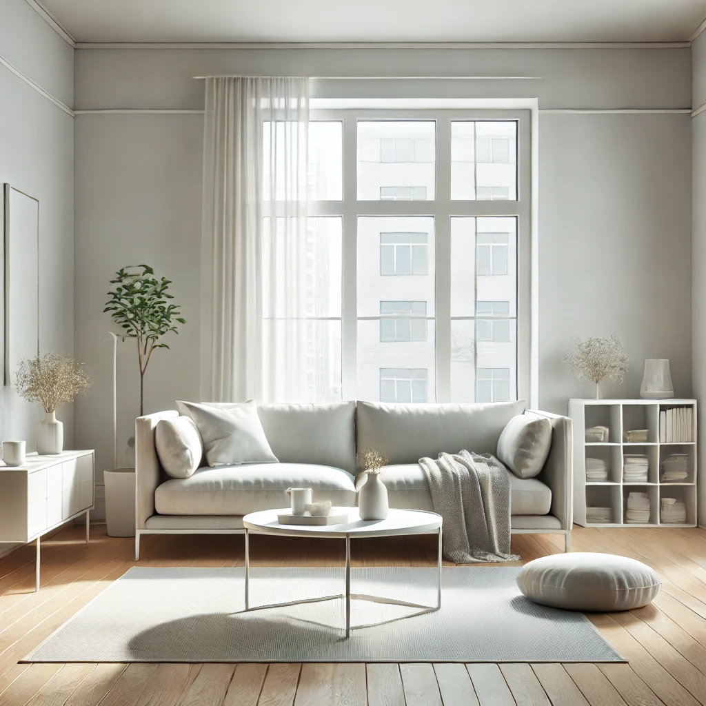 Sade Salon Dekorasyonu