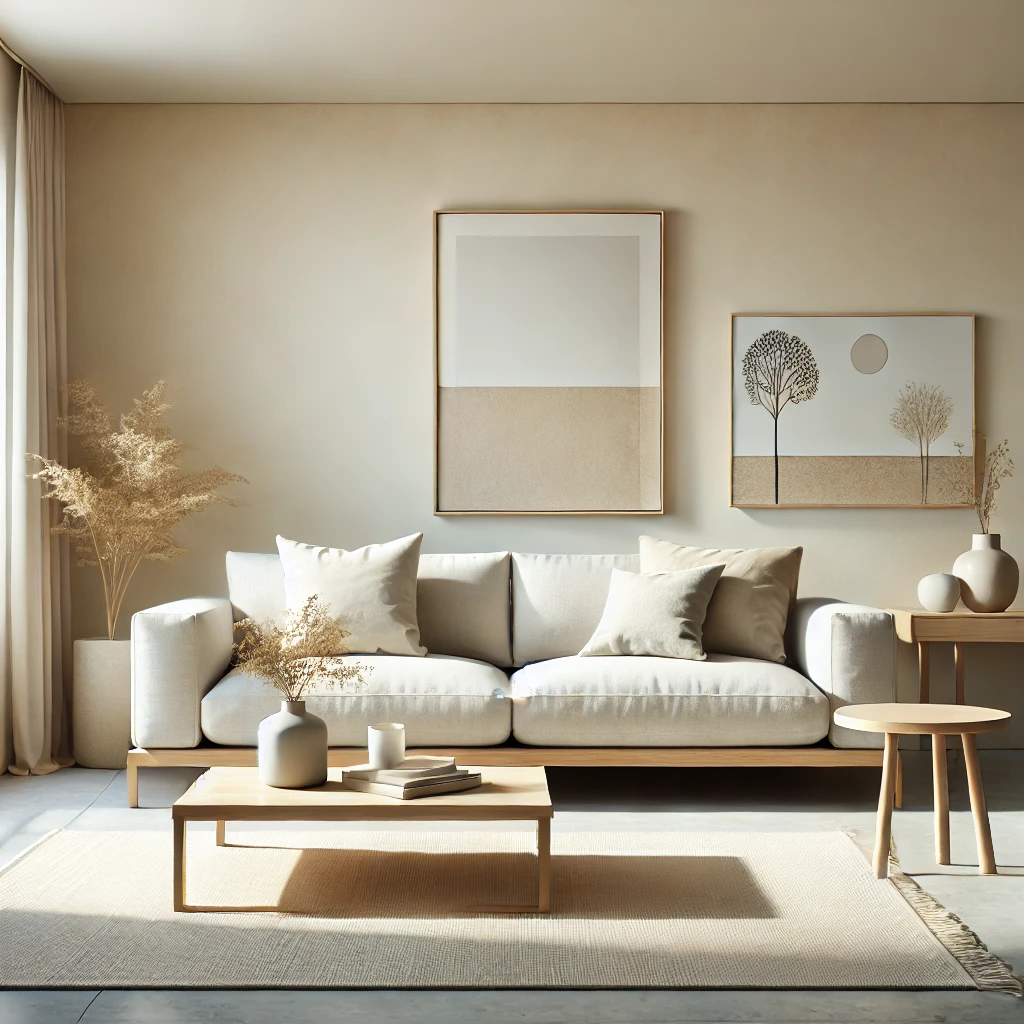 Sade Salon Dekorasyonu